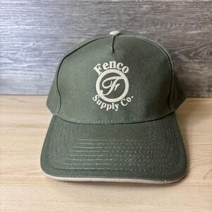 Fenco Supply Co Hat Cap Strap Back Canvas Embroidered Cobra USA Flag Mens
